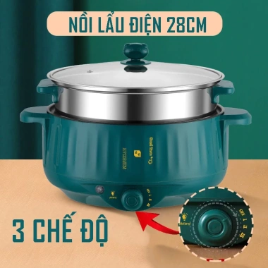 Nồi lẩu đa năng 2 tầng 1.000W Nồi lẩu điện kèm giá hấp FREESHIP chỉ 90.000 VND 2