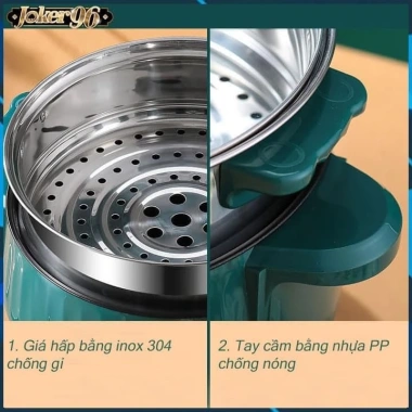 Nồi lẩu đa năng 2 tầng 1.000W Nồi lẩu điện kèm giá hấp FREESHIP chỉ 90.000 VND 7