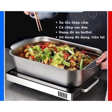 Nồi Lẩu Đa Năng & Cá Om Dưa Hình Chữ Nhật - Siêu Tiện Dụng, Giá 69.000 VND