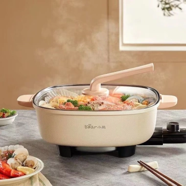 Nồi lẩu điện Bear DHG-D60F1 2 ngăn & DHG-D60L5 1 ngăn 6L 2.000W - Giá chỉ 715.000₫