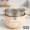 Nồi Lẩu Điện Đa Năng 2 Tầng 22cm 2.5L 800W Chống Dính Vân Đá Nấu Xào Hấp Giá 235.000 VND 4