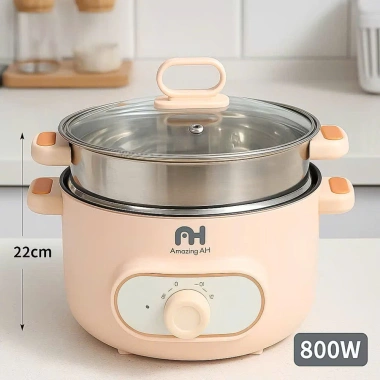 Nồi Lẩu Điện Đa Năng 2 Tầng 22cm 2.5L 800W Chống Dính Vân Đá Nấu Xào Hấp Giá 235.000 VND 4 Nồi Lẩu Điện Đa Năng 2 Tầng 22cm 2.5L 800W Chống Dính Vân Đá Nấu Xào Hấp Giá 235.000 VND 4