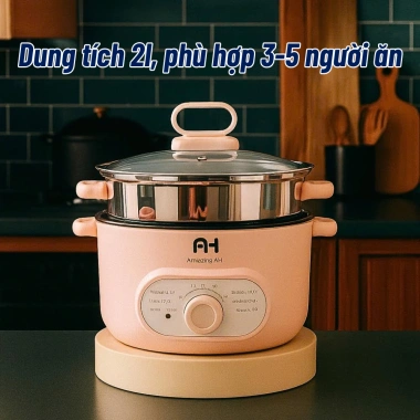Nồi Lẩu Điện Đa Năng 2 Tầng 22cm 2.5L 800W Chống Dính Vân Đá Nấu Xào Hấp Giá 235.000 VND 5 Nồi Lẩu Điện Đa Năng 2 Tầng 22cm 2.5L 800W Chống Dính Vân Đá Nấu Xào Hấp Giá 235.000 VND 5
