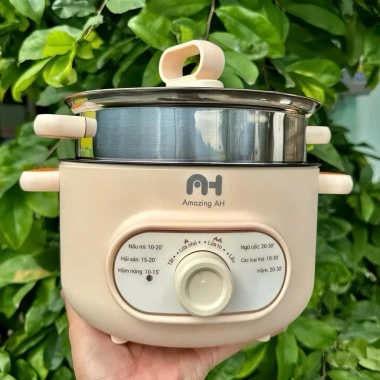 Nồi Lẩu Điện Đa Năng 2 Tầng 22cm 2.5L 800W Chống Dính Vân Đá Nấu Xào Hấp Giá 235.000 VND 10 Nồi Lẩu Điện Đa Năng 2 Tầng 22cm 2.5L 800W Chống Dính Vân Đá Nấu Xào Hấp Giá 235.000 VND 10