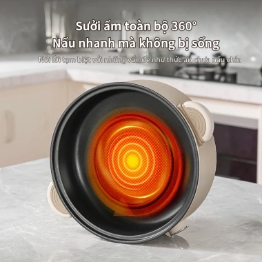 Nồi Lẩu Điện Đa Năng 2 Tầng 4L Chống Dính - Giá Hấp, 3 Mức Nhiệt, Giá 399k