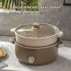 Nồi Lẩu Điện Đa Năng 2 Tầng 4L Chống Dính - Giá Hấp, 3 Mức Nhiệt, Giá 399k 6