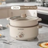 Nồi Lẩu Điện Đa Năng 2 Tầng 4L Chống Dính - Giá Hấp, 3 Mức Nhiệt, Giá 399k 10
