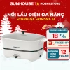 Nồi lẩu điện đa năng 6L SUNHOUSE SHD4.560 1.800W - Lòng dày, men sứ không dính, chỉ 959.000₫