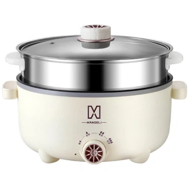 Nồi Lẩu Điện Mandeli 1.000W 4L - Xửng Hấp Inox Đa Năng Chiên Xào, Hiệu Suất Cao, Giá 105k 10 Nồi Lẩu Điện Mandeli 1.000W 4L - Xửng Hấp Inox Đa Năng Chiên Xào, Hiệu Suất Cao, Giá 105k 10