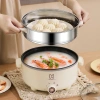 Nồi Lẩu Điện Mandeli 2 Tầng 1.000W 3.5L 28cm Lòng Vân Đá Chống Dính - Nấu & Hấp Đa Năng, Giá 249k 3