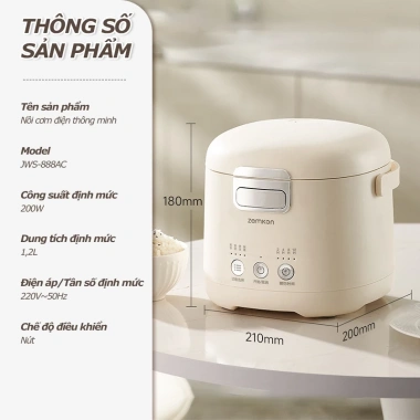 Nồi Lẩu Điện Mini 1.2L – Tháo Rời, Dùng 1‑2 Người, Bảo Hành 1 Năm, Giá Ưu Đãi 9