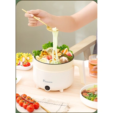 Nồi Lẩu Điện MINI JOCELYN 1,8-3L Chống Dính 600-800W, Tặng Xửng Hấp, BH 1 Năm - Giá 215.000₫