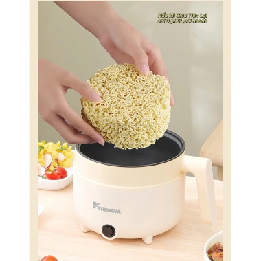 Nồi Lẩu Điện MINI JOCELYN 1,8-3L Chống Dính 600-800W, Tặng Xửng Hấp, BH 1 Năm - Giá 215.000₫
