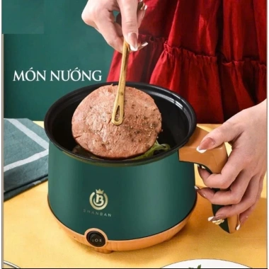 Nồi Lẩu Điện Mini Nấu Mì 2 Tầng Giá Hấp Đa Năng Chống Dính Vấn Đá N2 New Tiện Lợi 4