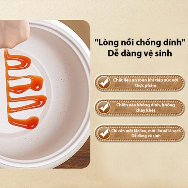 Nồi lẩu điện mini QCOOKO QO-DE18 chống dính, 3 mức nhiệt, nắp tiện, bảo hành 12 tháng - 60.000đ 8