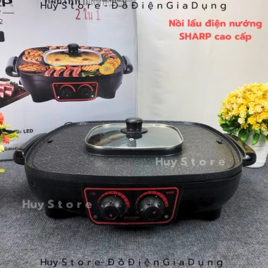 Nồi Lẩu Điện Nướng Sharp KS-42 Đa Năng 2 Trong 1 Phủ Vân Hoa Đá 780.000₫