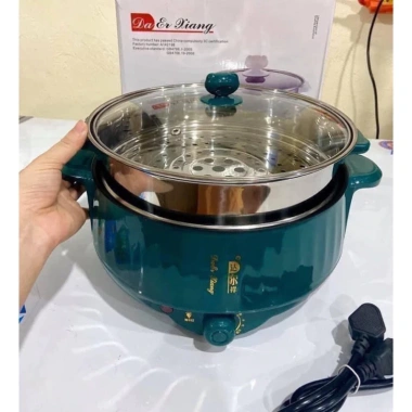 Nồi Lẩu Điện Xanh Đa Năng 2 Tầng 1.000W - Bếp Nấu Hấp Inox, Giá chỉ 299.000đ 6