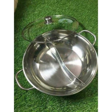 Nồi lẩu inox 2 ngăn Hotpot 30 cm Siêu bền, nhanh nóng, giảm giá 22% chỉ 119.000₫