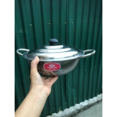 Nồi lẩu inox 22-24cm Thành Long, nắp inox chịu nhiệt, dùng mọi bếp - 81.900₫