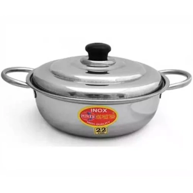 Nồi lẩu inox 22-24cm Thành Long, nắp inox chịu nhiệt, dùng mọi bếp - 81.900₫