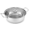 Nồi lẩu inox 304 chống dính 27cm, nắp kính đậy, 2 quai cầm - phù hợp mọi bếp, chỉ 109.000 VND 2