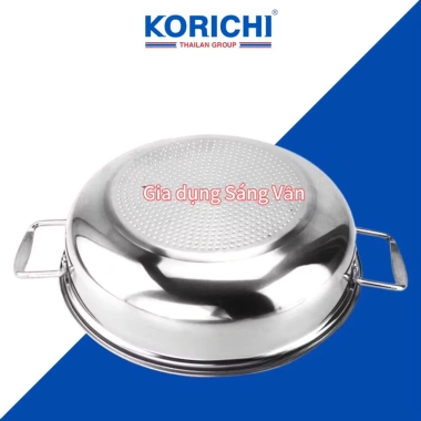 Nồi lẩu inox 304 Korichi 30cm - Dùng mọi bếp, nhanh sôi, đáy sần chống cháy, chịu nhiệt tốt, giá chỉ 142.000
