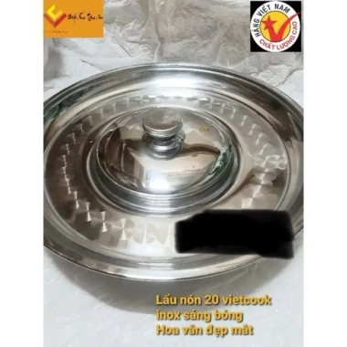 Nồi lẩu inox 304 Thaphafac - Lẩu nón vành rộng 16-22cm, miễn phí ship, 269k