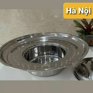 Nồi lẩu inox 304 Thaphafac - Lẩu nón vành rộng 16-22cm, miễn phí ship, 269k