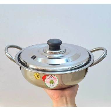 Nồi lẩu inox đáy rộng 20-26cm thiết kế bền bỉ chịu nhiệt, giá chỉ 73.150₫
