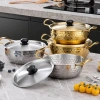 Nồi lẩu inox Hàn Quốc cao cấp - Nhiều kiểu dáng, kích cỡ - Giá ưu đãi 150.000₫ (đã giảm từ 184.500₫) 2
