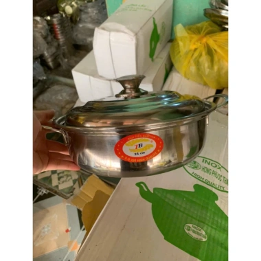 Nồi lẩu inox sáng bóng Tiên Đạt – Dùng được bếp gas, có hông ngoài, size 20‑30cm, giảm giá còn 76.500₫