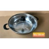 Nồi lẩu inox vung kính 28cm dày dặn, chất lượng cao, giá chỉ 52.000đ