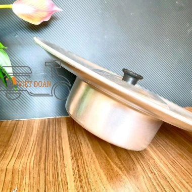 Nồi lẩu mâm nhôm dày 20-22cm - Dùng cho lẩu Thái, hải sản, dụng cụ bếp, giá ưu đãi 131.839 VND