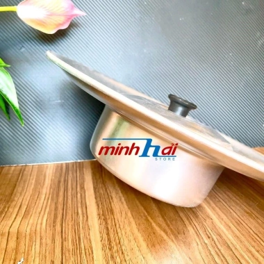 Nồi lẩu mâm nhôm dày 20-22cm - Dùng cho lẩu Thái, hải sản, dụng cụ bếp, giá ưu đãi 131.839 VND