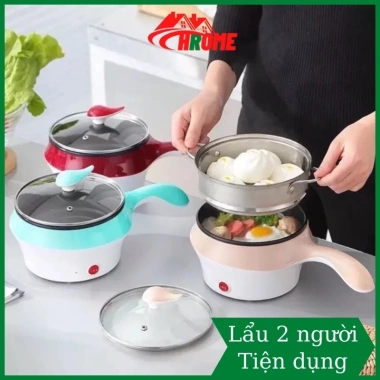 Nồi lẩu mini 2 tầng đa năng kèm lồng hấp cao cấp - Giá chỉ 159.000đ, giao màu ngẫu nhiên