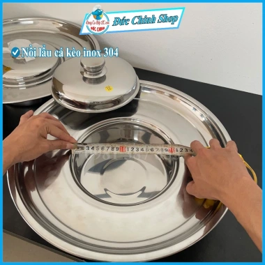 Nồi lẩu nón inox 304 cao cấp - Lẩu cá kèo 304, giá chỉ 390.000đ giảm sâu