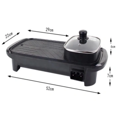 Nồi lẩu nướng 2 in 1 Lớn đa năng 2 ngăn - Giá ưu đãi 315.000 VND, tiết kiệm năng lượng cho gia đình