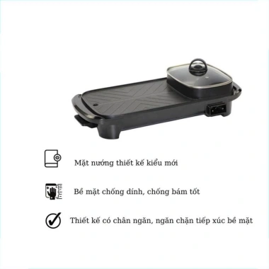 Nồi lẩu nướng 2 in 1 Lớn đa năng 2 ngăn - Giá ưu đãi 315.000 VND, tiết kiệm năng lượng cho gia đình 5 Nồi lẩu nướng 2 in 1 Lớn đa năng 2 ngăn - Giá ưu đãi 315.000 VND, tiết kiệm năng lượng cho gia đình 5