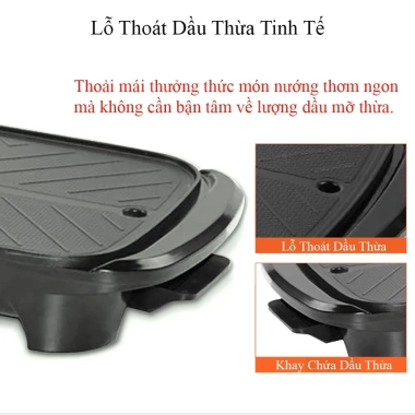 Nồi lẩu nướng 2 trong 1 1.300W - Tiện lợi, bảo hành 24 tháng, 344.000 VND