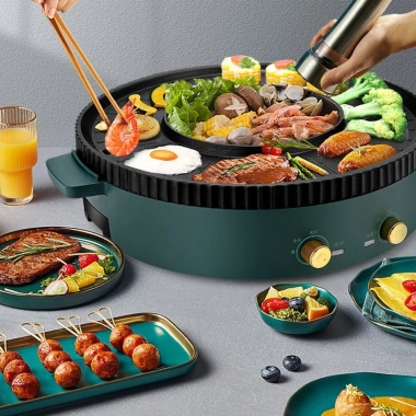 Nồi lẩu nướng 2in1 Nineshield KB518 - Bảo hành 12 tháng, Giá chỉ 800.000đ 8