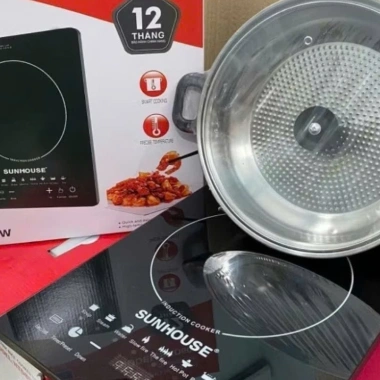 Nồi lẩu Sunhouse SHB81.011-EC bếp đôi điện từ hồng ngoại - Booster nấu nhanh, 26.250₫