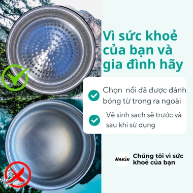 Nồi lẩu tròn nhôm bóng Nakin 1-4 lít – Dùng cho bếp gas, bếp cồn, giá 185.000₫