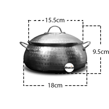 Nồi lẩu tròn nhôm bóng Nakin 1-4 lít – Dùng cho bếp gas, bếp cồn, giá 185.000₫