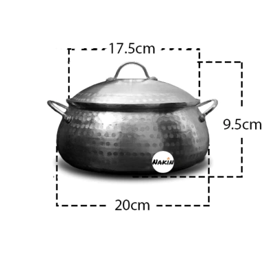 Nồi lẩu tròn nhôm bóng Nakin 1-4 lít – Dùng cho bếp gas, bếp cồn, giá 185.000₫