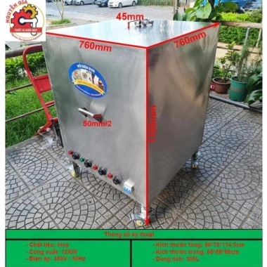 Nồi luộc bánh chưng vuông thủ công Việt Nam Đóng tay đặt theo yêu cầu giảm 35% 3