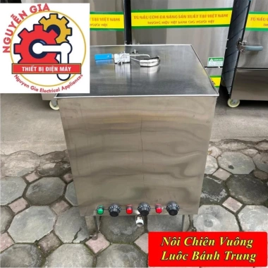 Nồi luộc bánh chưng vuông tự động, chiên tách dầu, hàng Việt, đặt theo yêu cầu, giá 3,5 triệu
