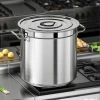 Nồi luộc gà bếp từ 3 đáy inox 15L-165L Gorilla Chef - Giá chỉ 599k, dùng cho bếp gas 2