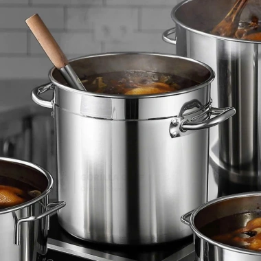 Nồi luộc gà bếp từ 3 đáy inox 15L-165L Gorilla Chef - Giá chỉ 599k, dùng cho bếp gas