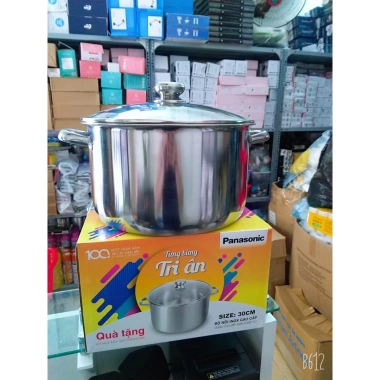 Nồi luộc gà inox cao cấp Panasonic 30cm - Nồi đa năng, giá ưu đãi 320k