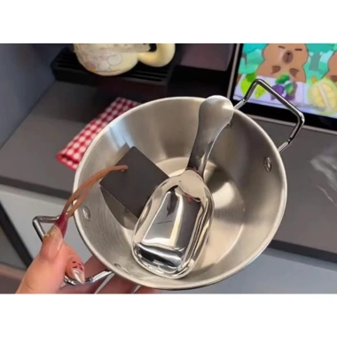 Nồi Mì 17cm Inox Mini Hàn Quốc – Nối Trộn Cơm, Ngũ Cốc, Tặng 2 Thìa, 4.892₫